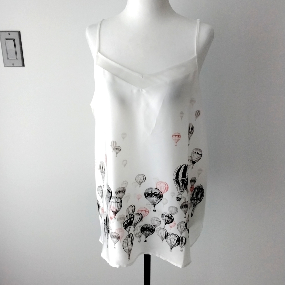 NWOT Apt 9 camisole with balloon motif, size XL (colour:  off white)